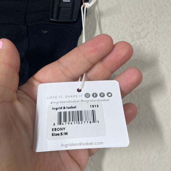 Ingrid & Isabel S/M Ebony Maternity Tight Bumps Mums Black Nylon Cotton Blend - Picture 7 of 7